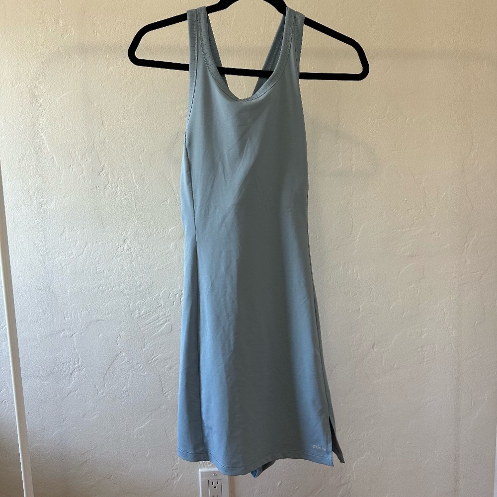 PRINCE LIGHT BLUE CROSS BACK TENNIS DRESS